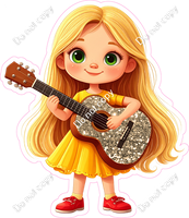 School Girl - Light Skin Tone - with Guitar