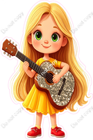 School Girl - Light Skin Tone - with Guitar