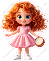 School Girl - Light Skin Tone - with Tambourine