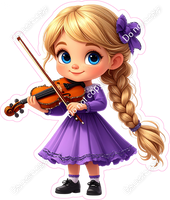 School Girl - Light Skin Tone - with Violine