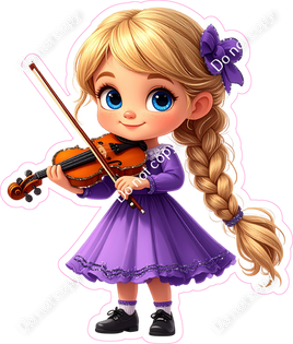School Girl - Light Skin Tone - with Violine