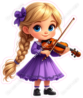 School Girl - Light Skin Tone - with Violine