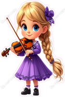 School Girl - Light Skin Tone - with Violine