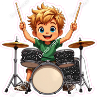 School Boy - Light Skin Tone - with Drums