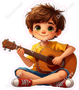 School Boy - Light Skin Tone - with Guitar