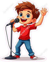 School Boy - Light Skin Tone - Singing