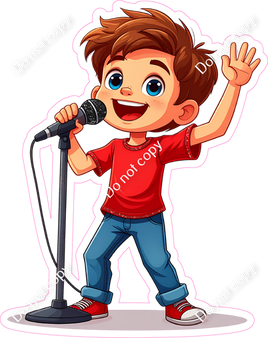 School Boy - Light Skin Tone - Singing