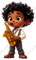 School Boy - Dark Skin Tone - with Saxophone