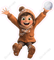 Winter - Kid with Snowball