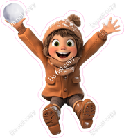 Winter - Kid with Snowball