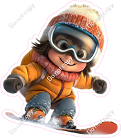 Winter - Kid on Snowboard