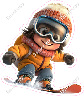 Winter - Kid on Snowboard