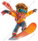 Winter - Kid on Snowboard