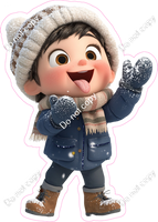 Winter - Kid Tasting Snow