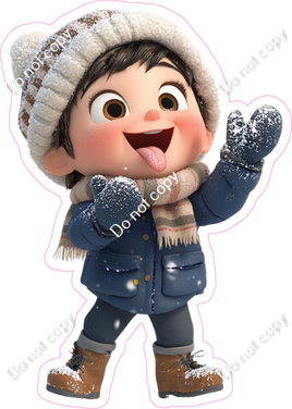 Winter - Kid Tasting Snow