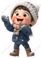 Winter - Kid Tasting Snow