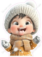 Winter - Kid Tasting Snow