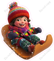 Winter - Kid on Sled