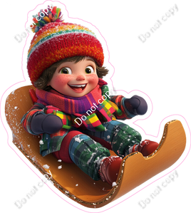 Winter - Kid on Sled