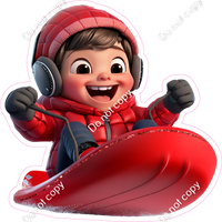 Winter - Kid on Sled