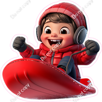 Winter - Kid on Sled