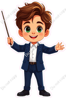 School Boy - Light Skin Tone - Conducting