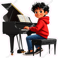 School Boy - Light Skin Tone - Piano