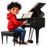 School Boy - Light Skin Tone - Piano