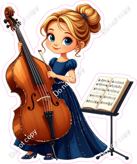 School Girl - Light Skin Tone - Cello