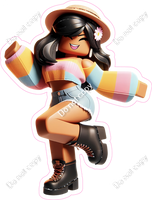 Roblox - Girl in Pastel Stripped Sweater