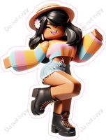 Roblox - Girl in Pastel Stripped Sweater