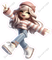 Roblox - Girl with Rose Gold / White Stripped Sweater