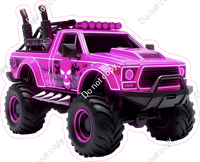 Monster Truck - Hot Pink Skull