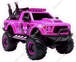 Monster Truck - Hot Pink Skull