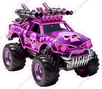 Monster Truck - Hot Pink Skull
