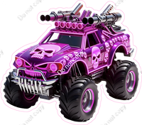 Monster Truck - Hot Pink Skull