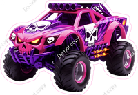 Monster Truck - Hot Pink Skull