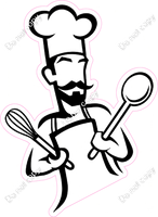 Chef Silhouettes Male and Female