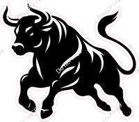 Stock Market / Crypto - Bulls and Bears Silhouettes