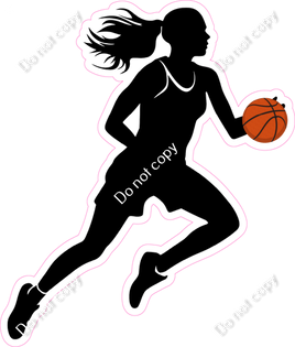 Basketball - Girl Dribbling