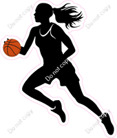 Basketball - Girl Dribbling