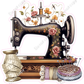 Black Sewing Machine & Accessories