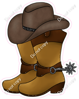 Cowboy Boots and Hat