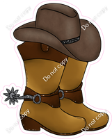 Cowboy Boots and Hat