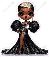 Dark Skin Tone Girl In Ball Gown