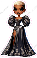 Dark Skin Tone Girl In Ball Gown