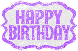 Sparkle Lilac & White - XL3 Happy Birthday Statement