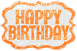 Sparkle Amber & White - XL3 Happy Birthday Statement