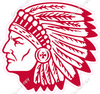 Indian Chief Head Mascot Logo