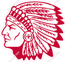 Indian Chief Head Mascot Logo